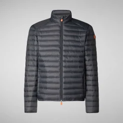 Menn Save The Duck Man'S Animal Free Puffer Alexander I Storm Grey