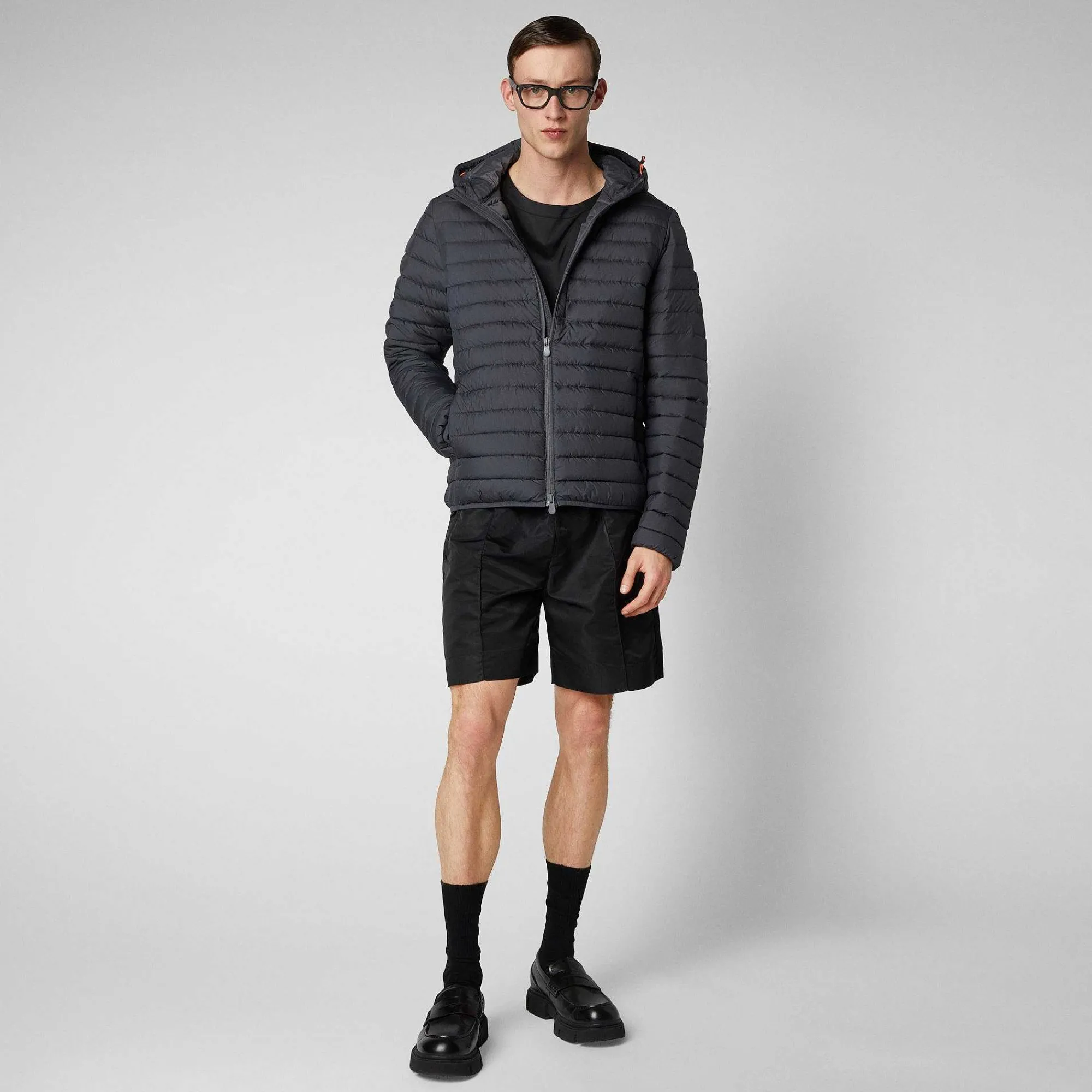 Menn Save The Duck Man'S Animal Free Puffer Cael I Storm Grey