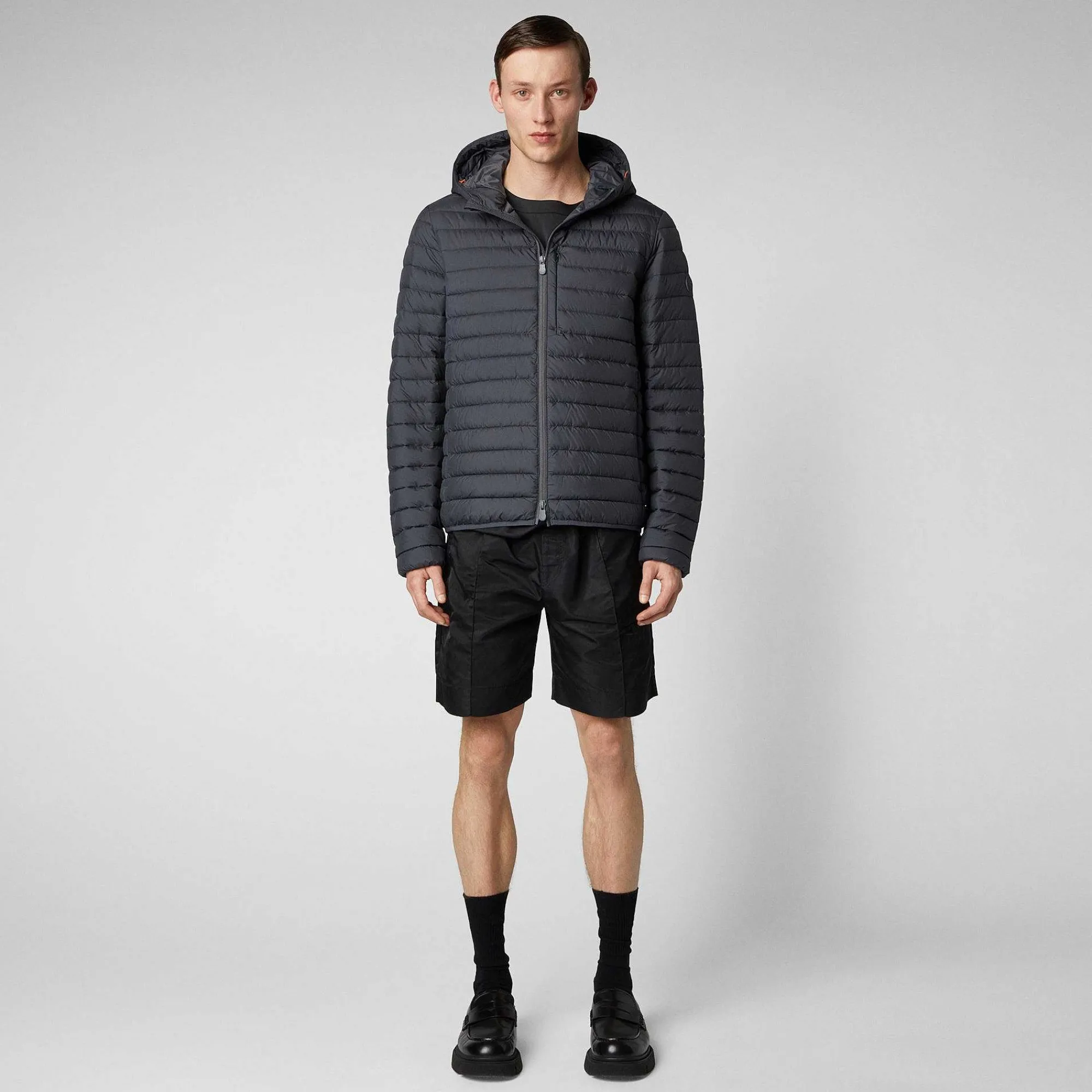 Menn Save The Duck Man'S Animal Free Puffer Cael I Storm Grey