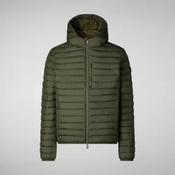 Menn Save The Duck Man'S Animal Free Puffer Cael I Stovete Oliven