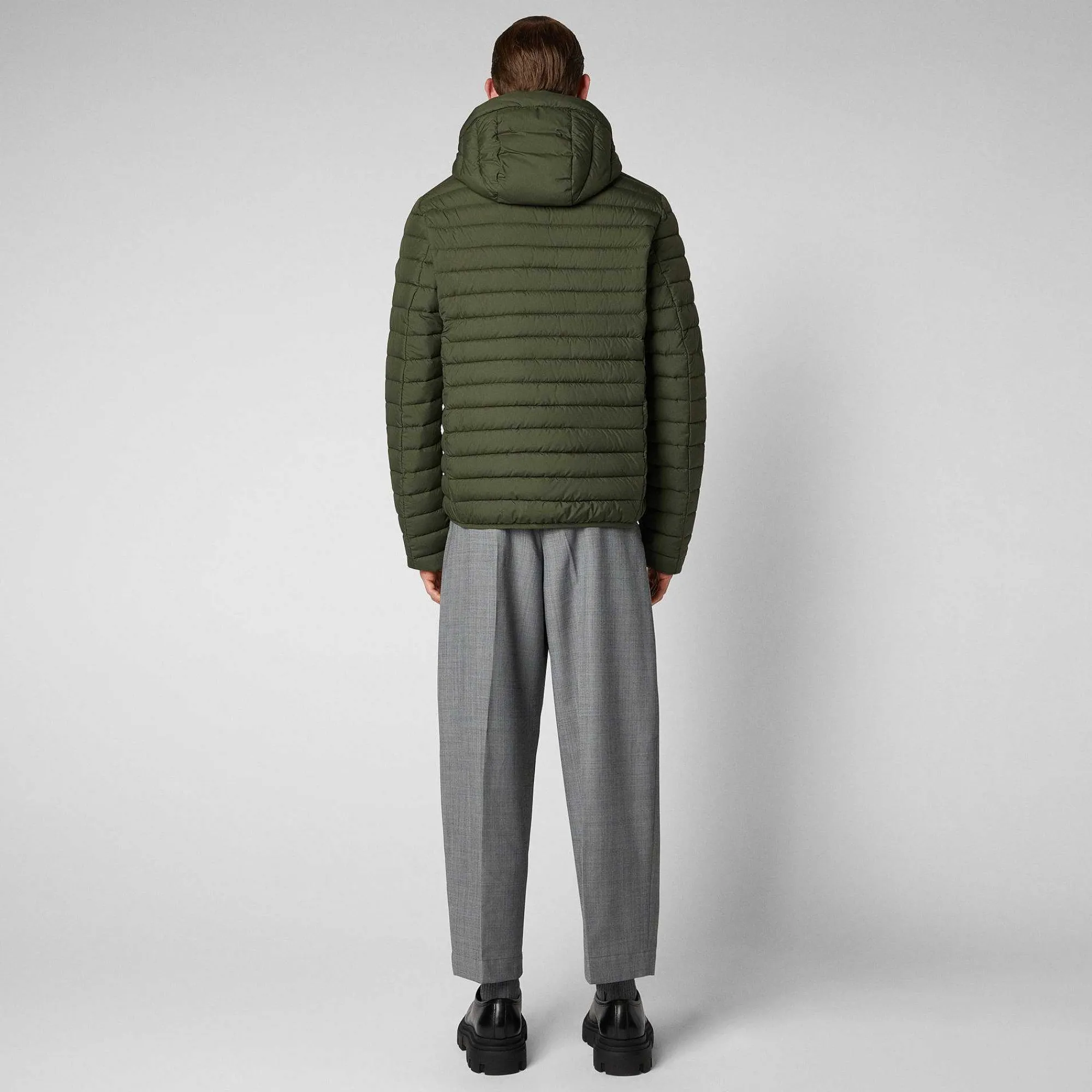 Menn Save The Duck Man'S Animal Free Puffer Cael I Stovete Oliven