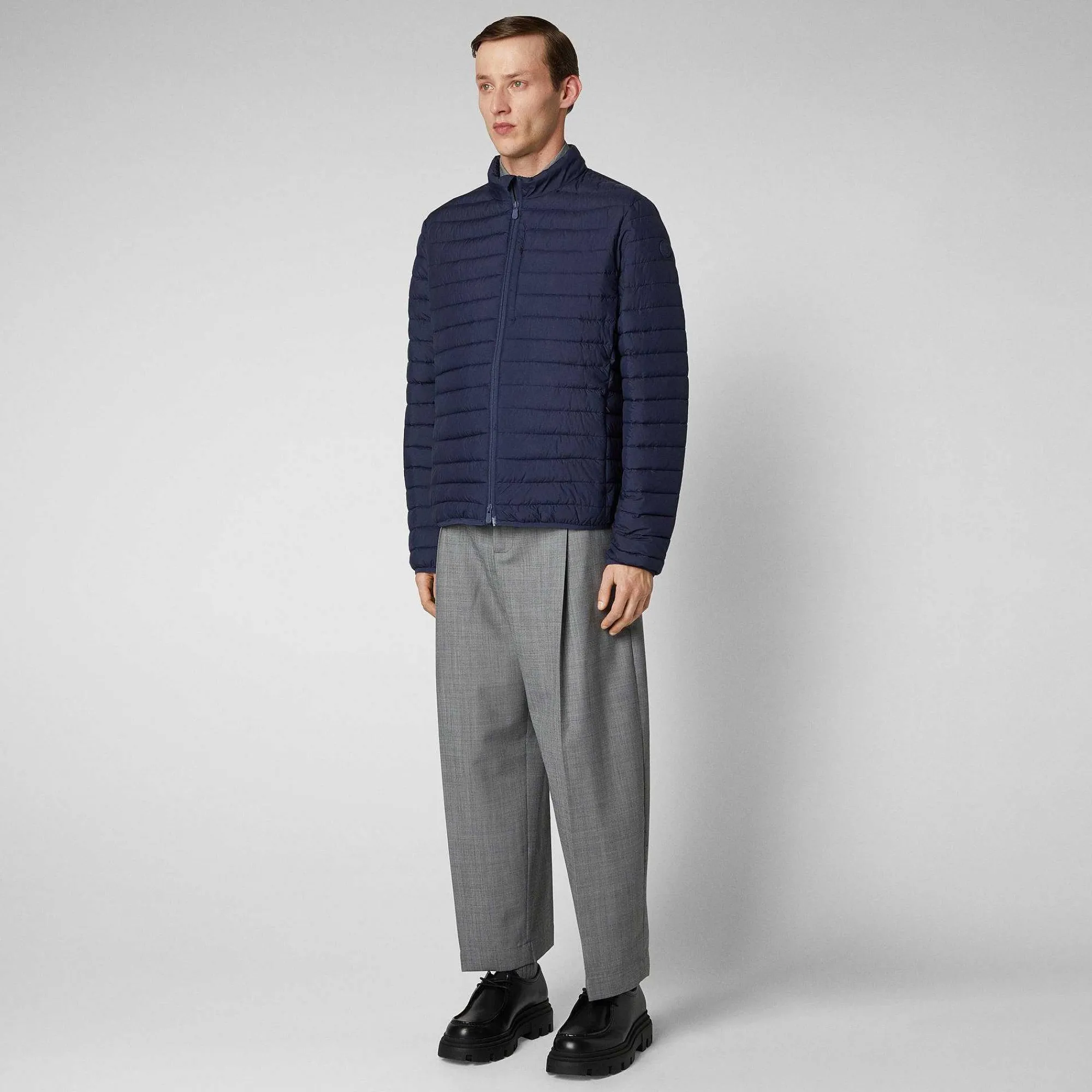 Menn Save The Duck Man'S Animal Free Puffer Cole I Marineblatt