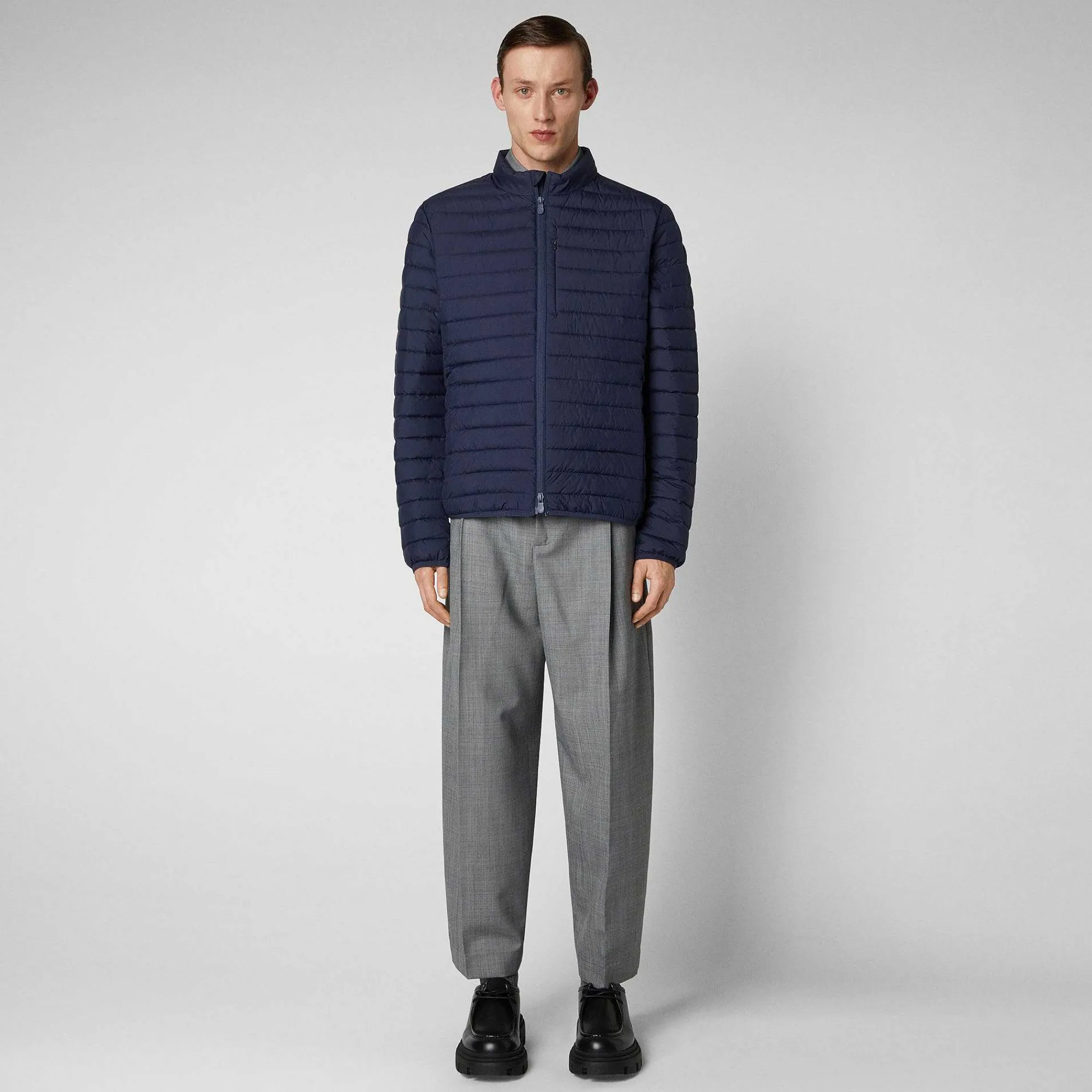 Menn Save The Duck Man'S Animal Free Puffer Cole I Marineblatt