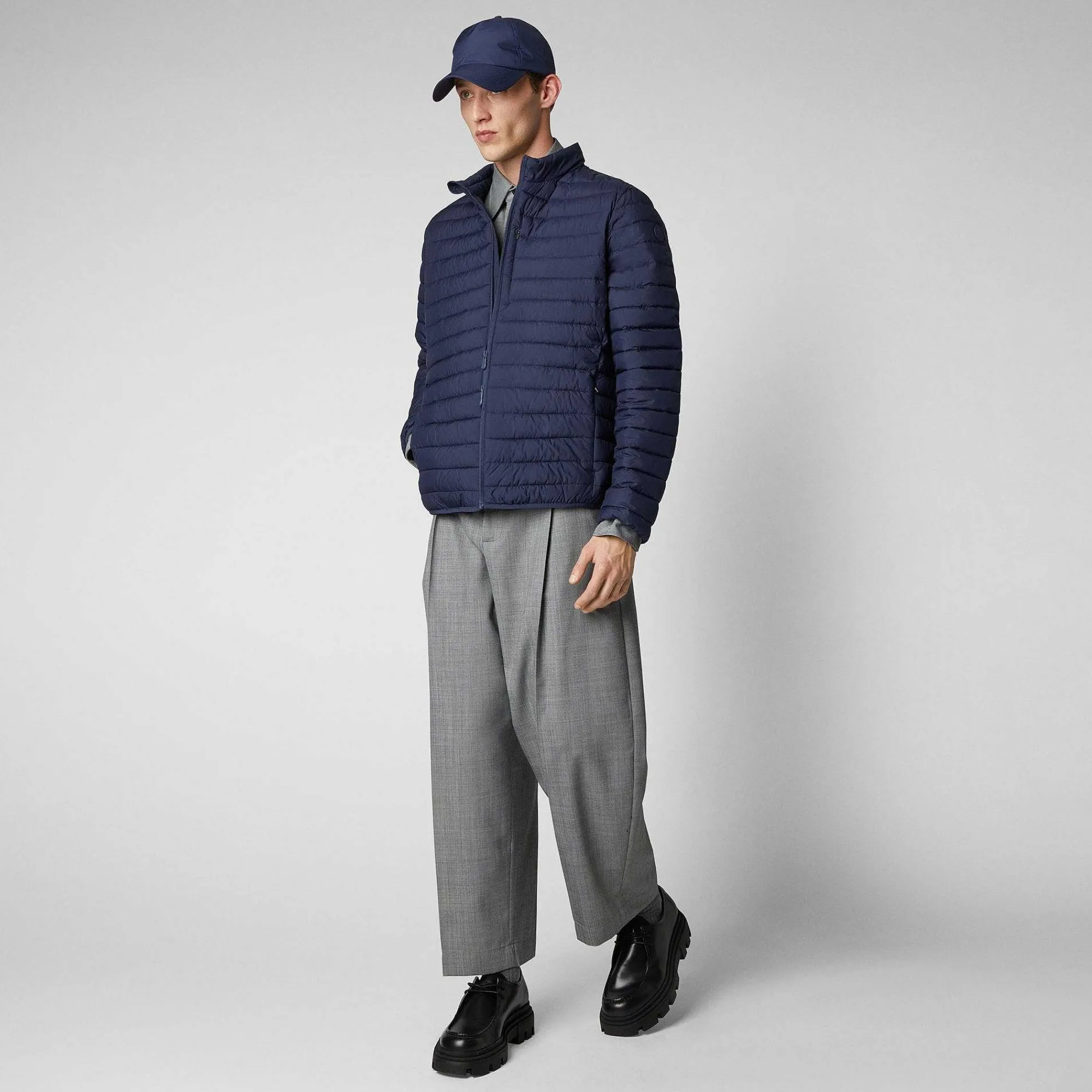 Menn Save The Duck Man'S Animal Free Puffer Cole I Marineblatt