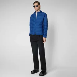 Menn Save The Duck Man'S Animal Free Puffer Cole I Snorkel Blue