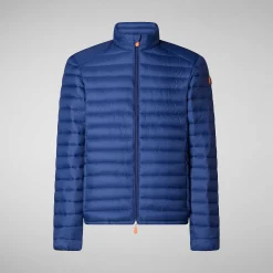 Menn Save The Duck Man'S Animal Free Puffer Jacket Alexander I Eclipse Blue