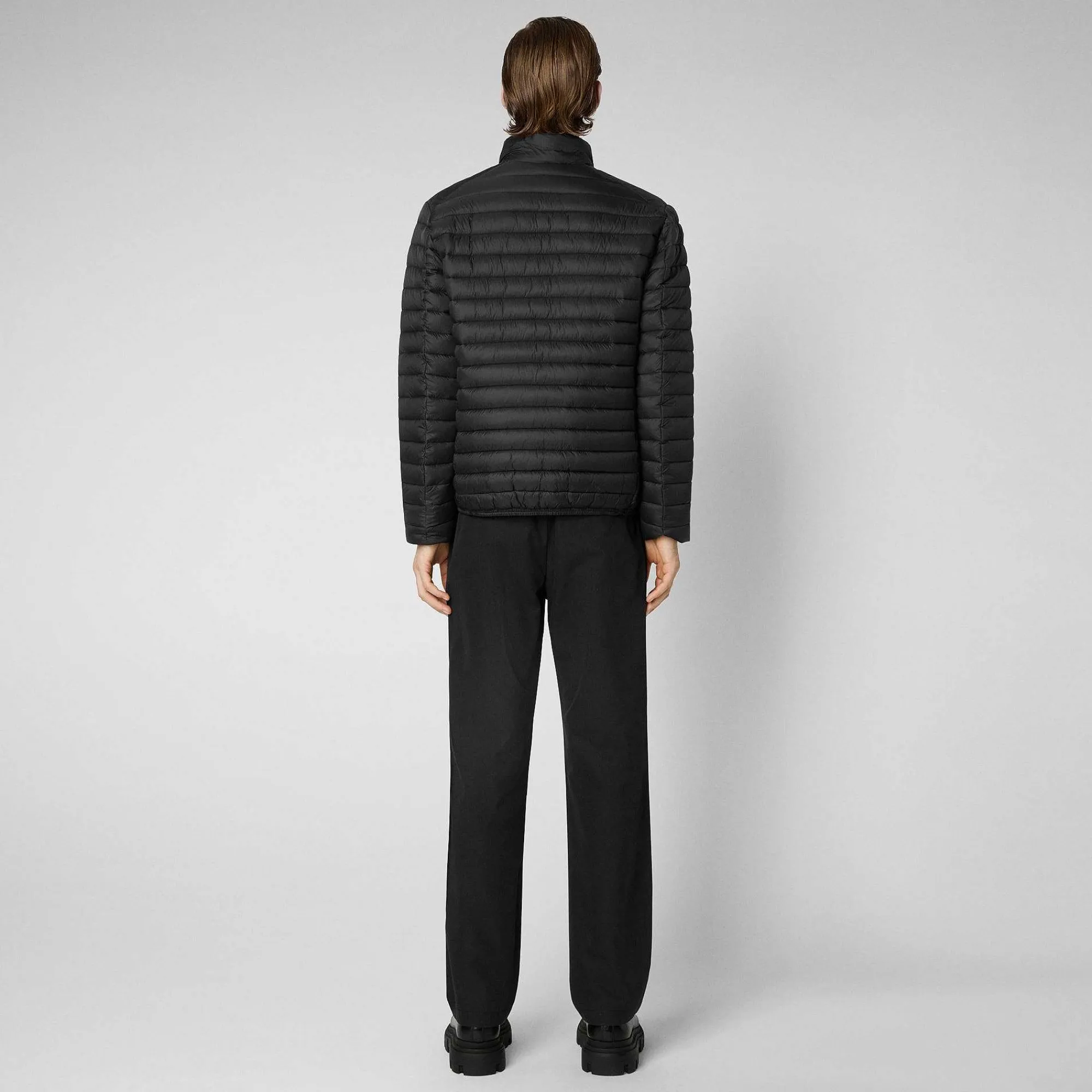 Menn Save The Duck Man'S Animal Free Puffer Jacket Alexander In Black