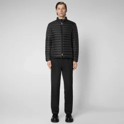 Menn Save The Duck Man'S Animal Free Puffer Jacket Alexander In Black