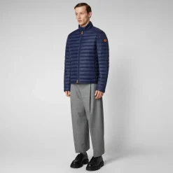 Menn Save The Duck Man'S Animal Free Puffer Jacket Alexander I Marinebla