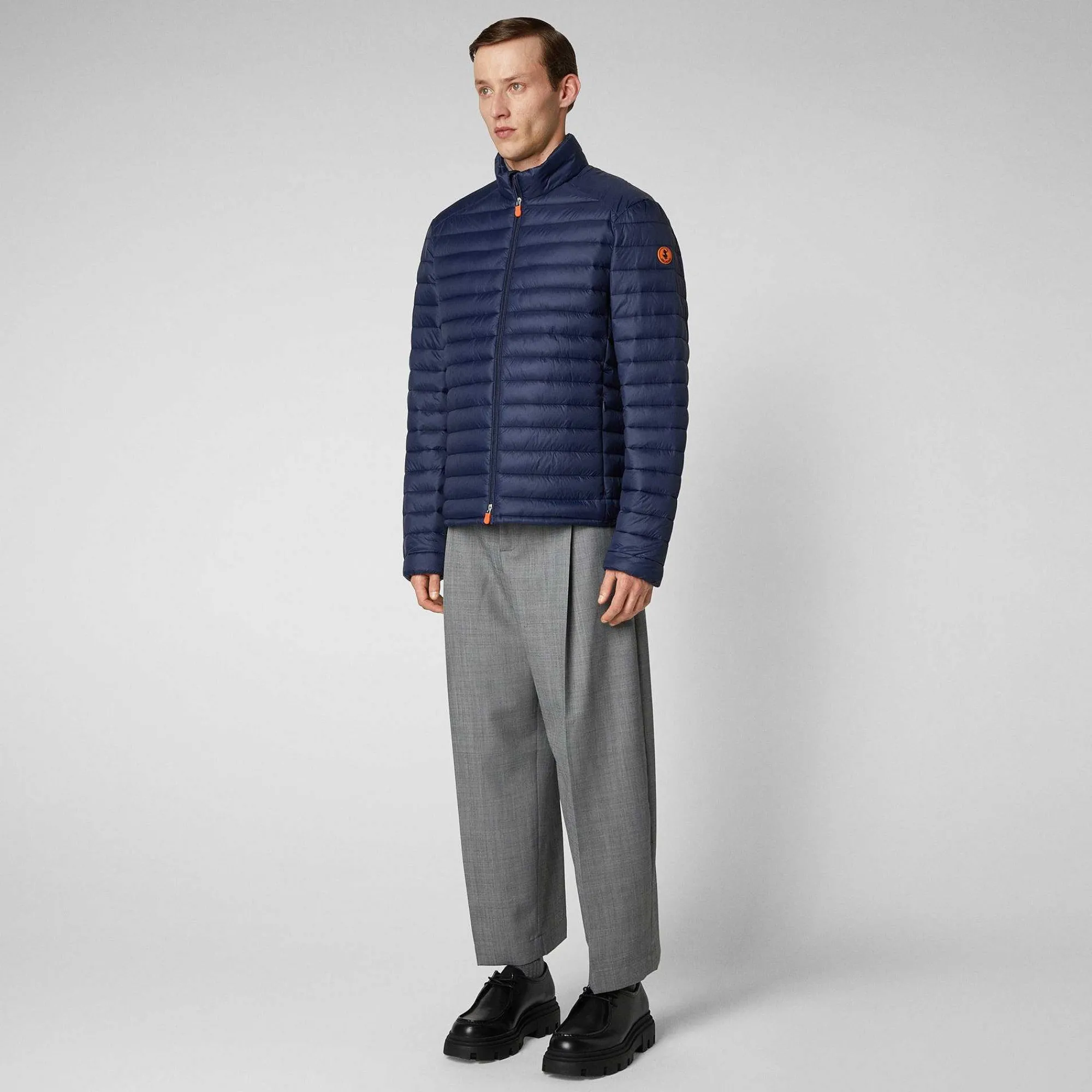 Menn Save The Duck Man'S Animal Free Puffer Jacket Alexander I Marinebla