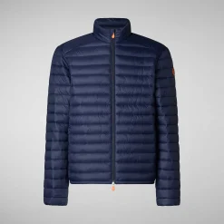 Menn Save The Duck Man'S Animal Free Puffer Jacket Alexander I Marinebla