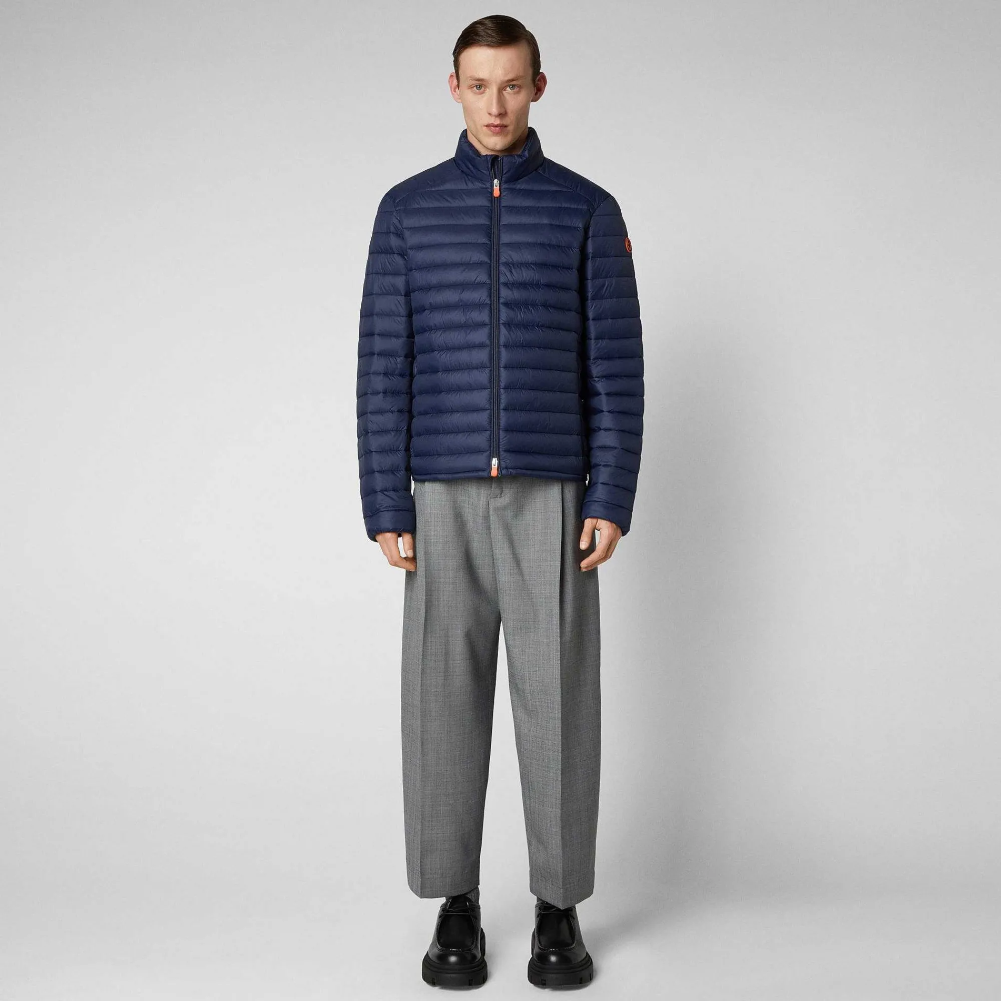 Menn Save The Duck Man'S Animal Free Puffer Jacket Alexander I Marinebla