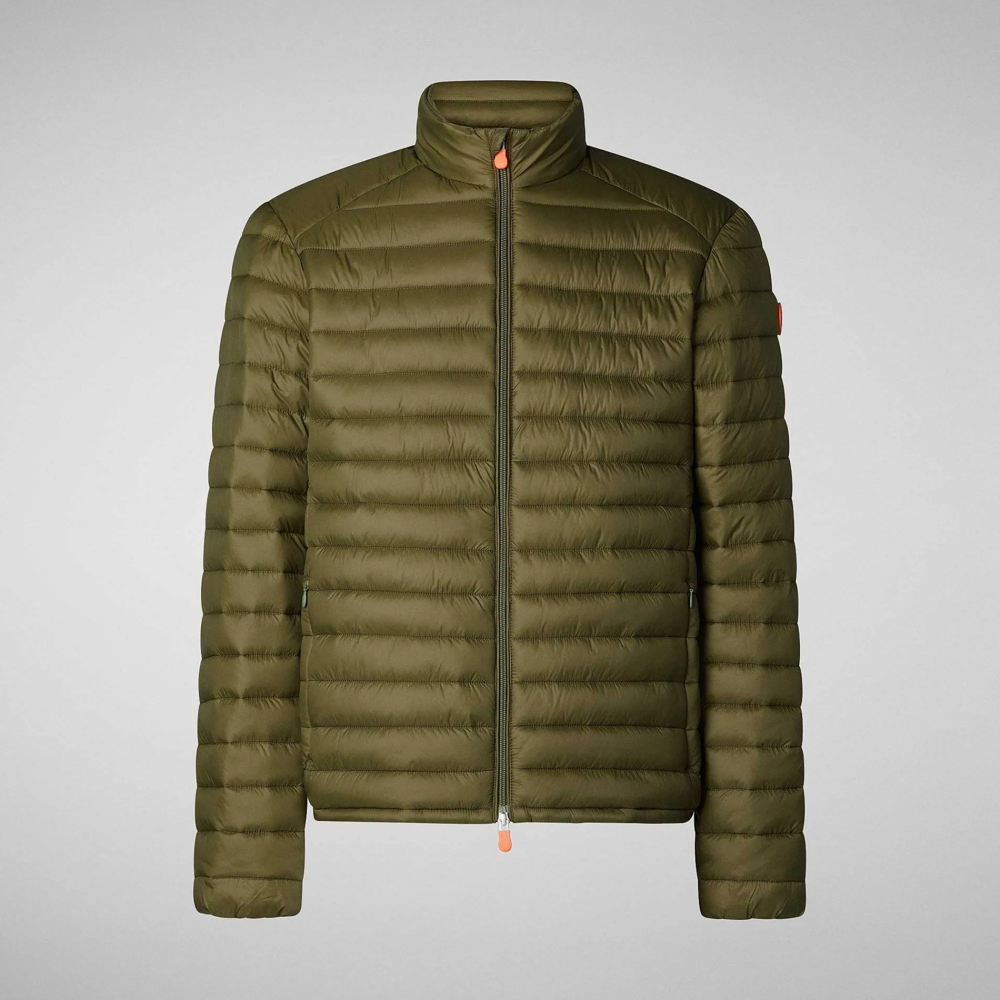 Menn Save The Duck Man'S Animal Free Puffer Jacket Alexander In Dusty Olive