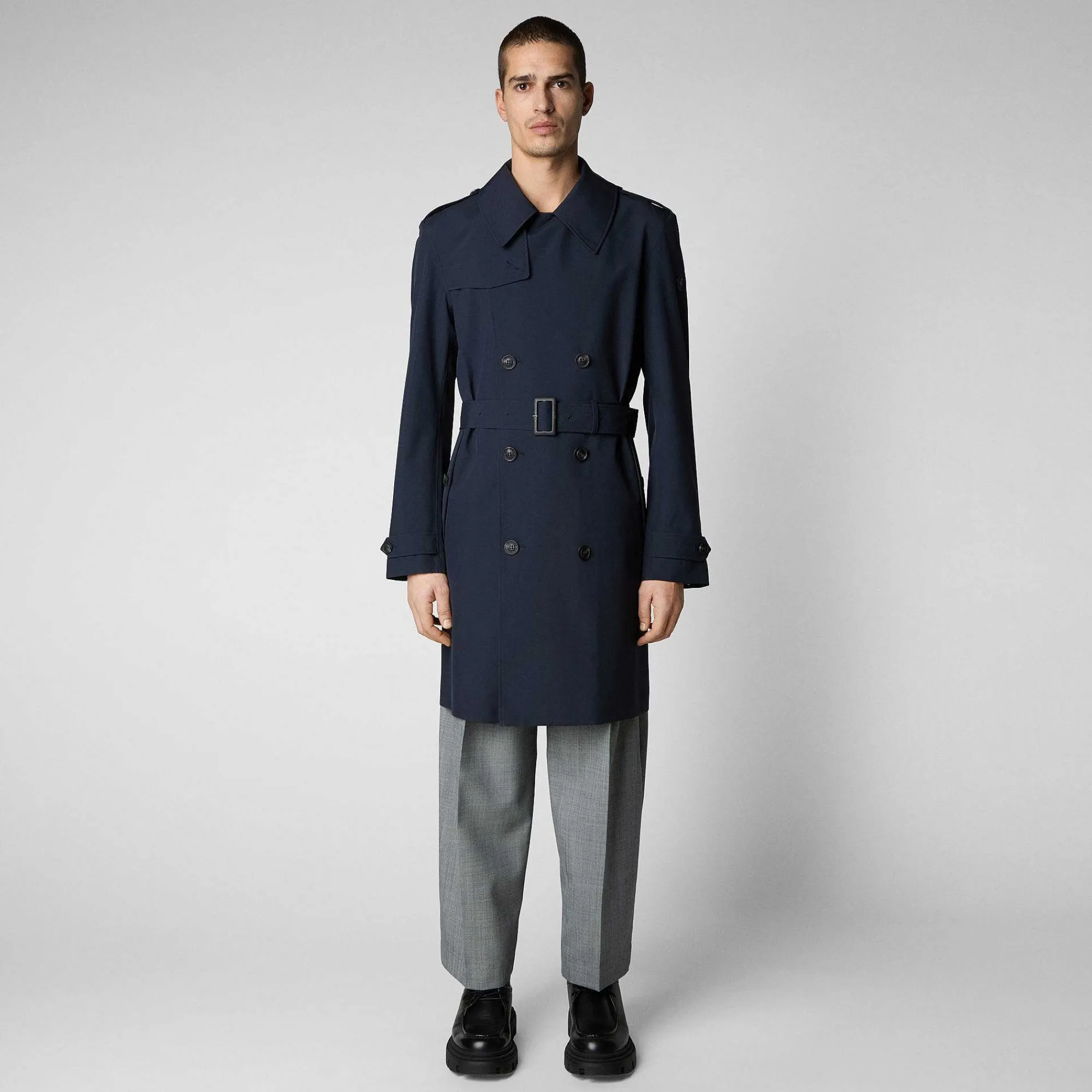 Menn Save The Duck Mans Regnfrakk Zarek I Bla, Svart