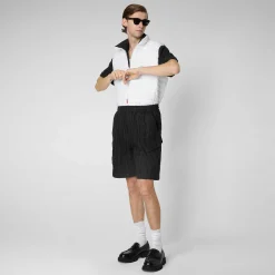 Menn Save The Duck Man'S Vattert Gilet Adam I Hvitt