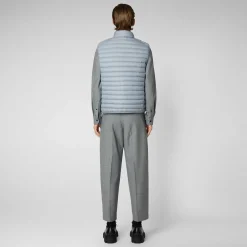 Menn Save The Duck Man'S Vattert Gilet Adam I Regngra