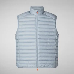 Menn Save The Duck Man'S Vattert Gilet Adam I Regngra