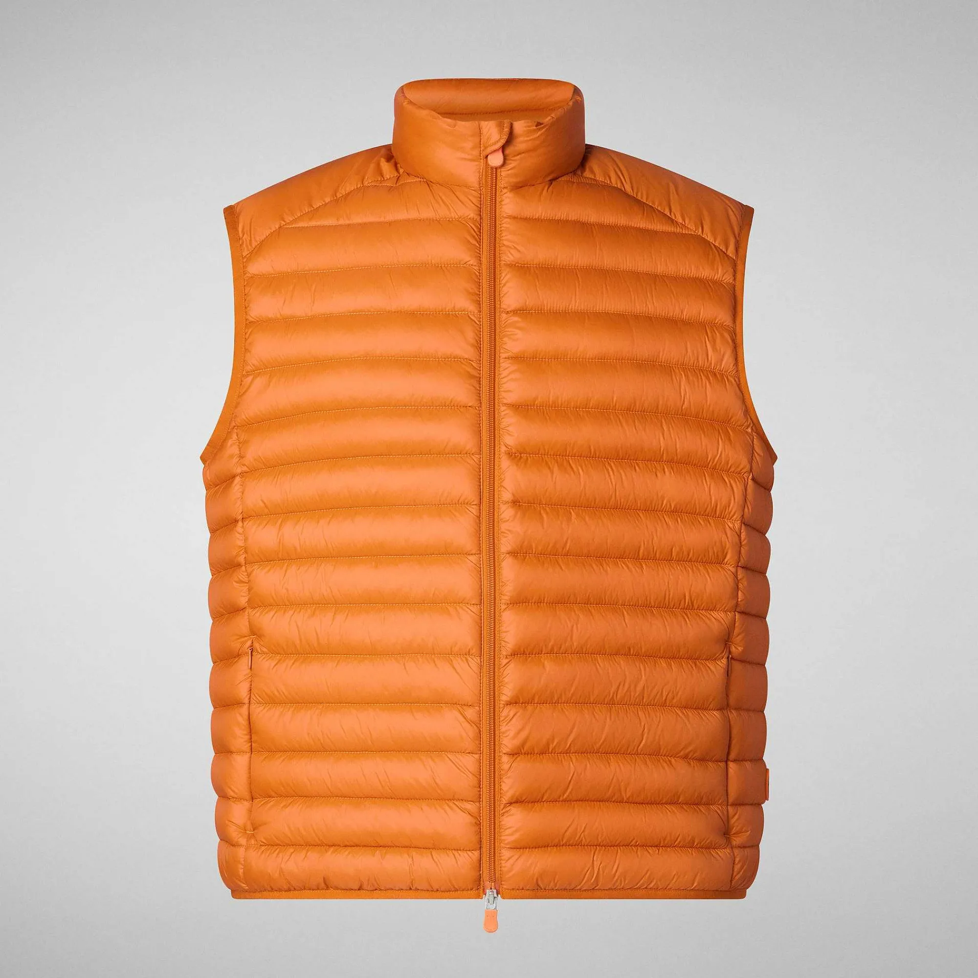 Menn Save The Duck Man'S Vattert Gilet Adam I Amber Orange