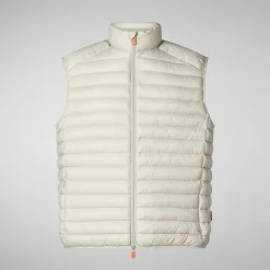 Menn Save The Duck Man'S Vattert Gilet Adam I Regntung Beige