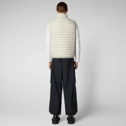 Menn Save The Duck Man'S Vattert Gilet Adam I Regntung Beige