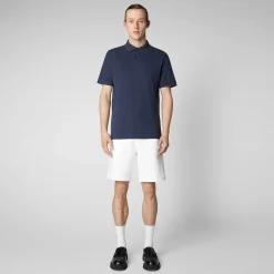 Menn Save The Duck Poloskjorte Man Orio I Marineblatt