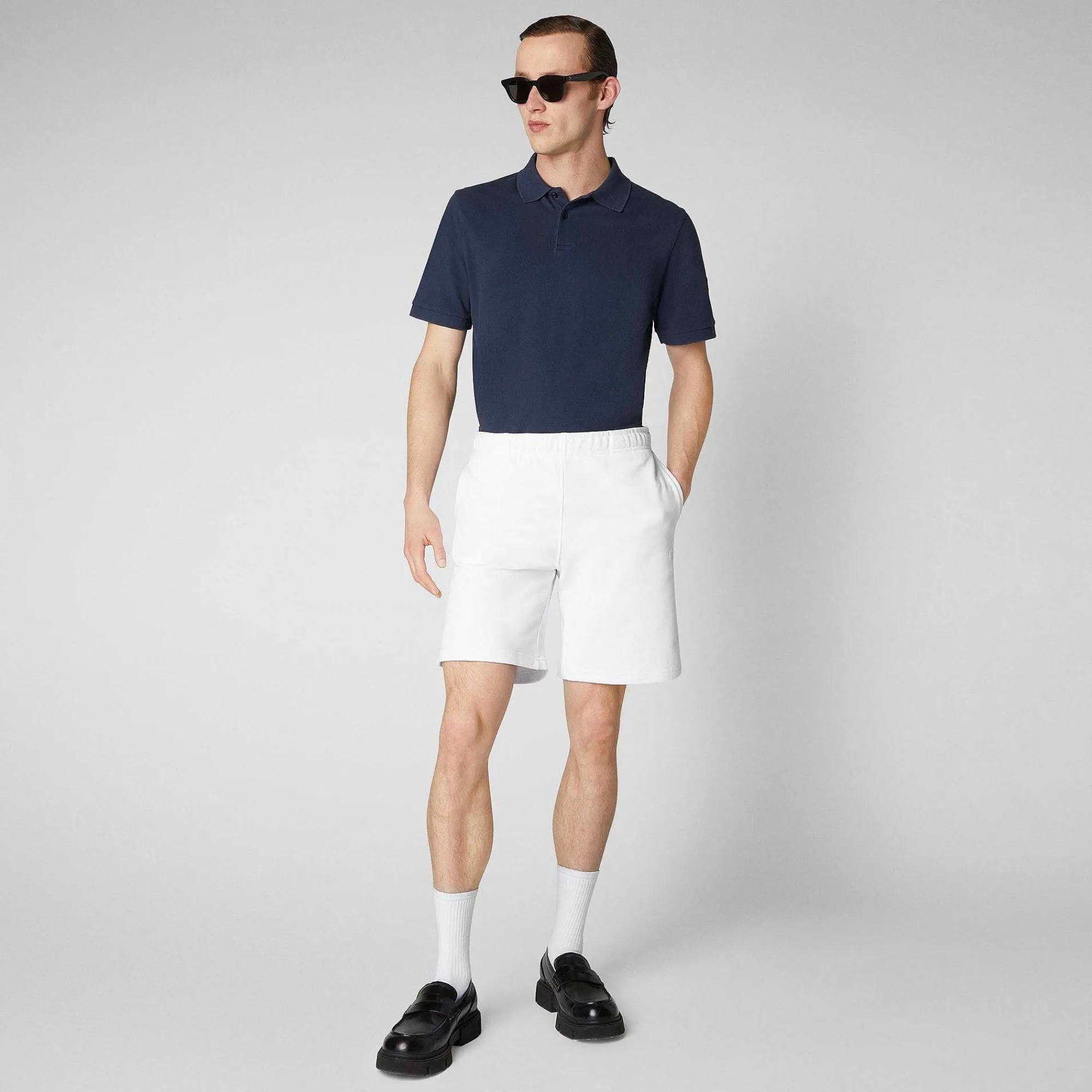 Menn Save The Duck Poloskjorte Man Orio I Marineblatt