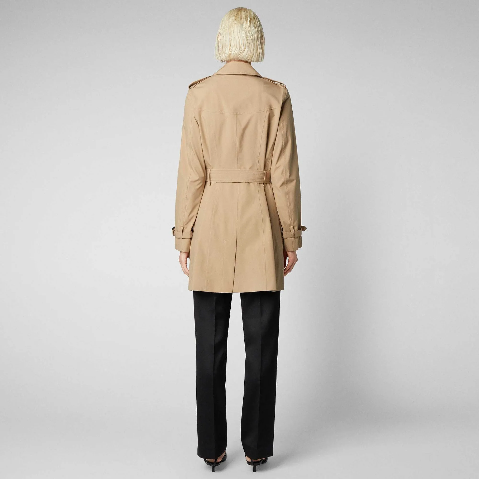 Kvinner Save The Duck Regnfrakk For Kvinner Audrey I Stardust Beige