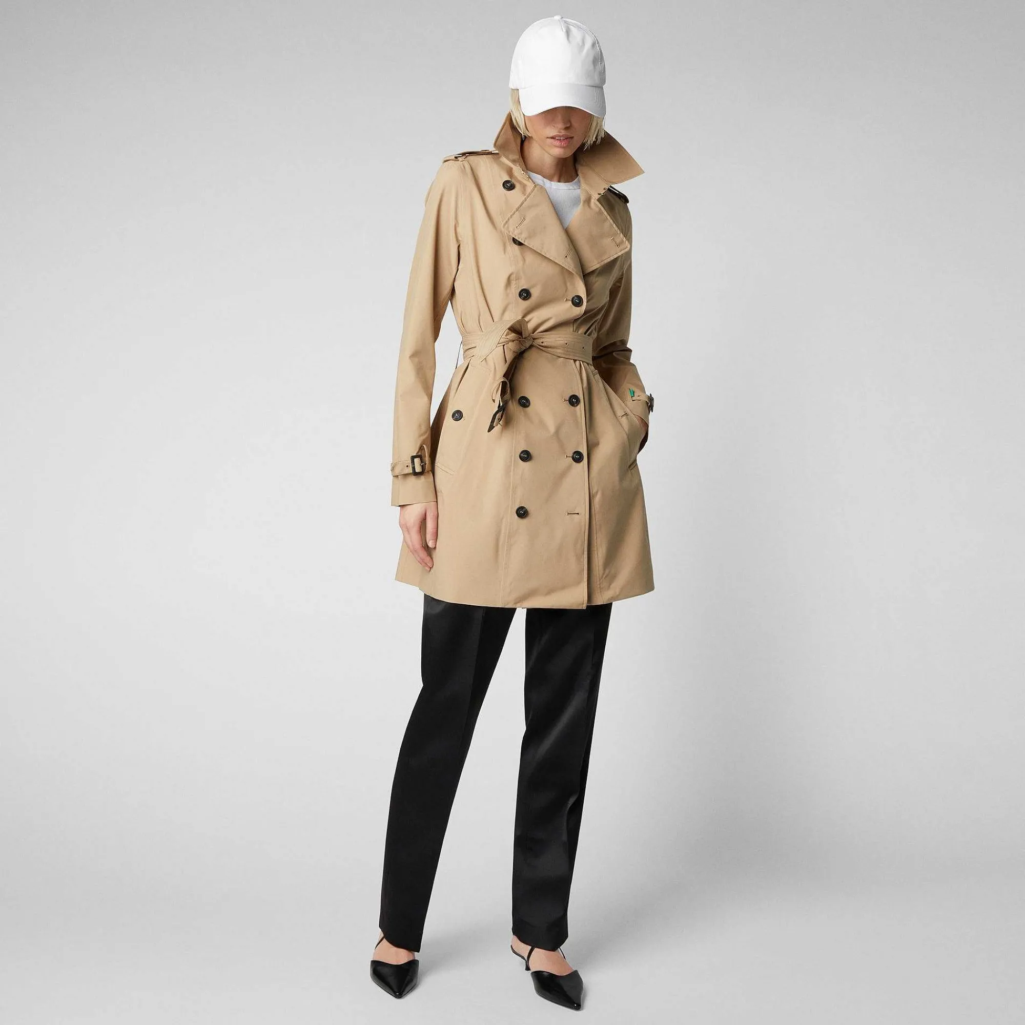 Kvinner Save The Duck Regnfrakk For Kvinner Audrey I Stardust Beige