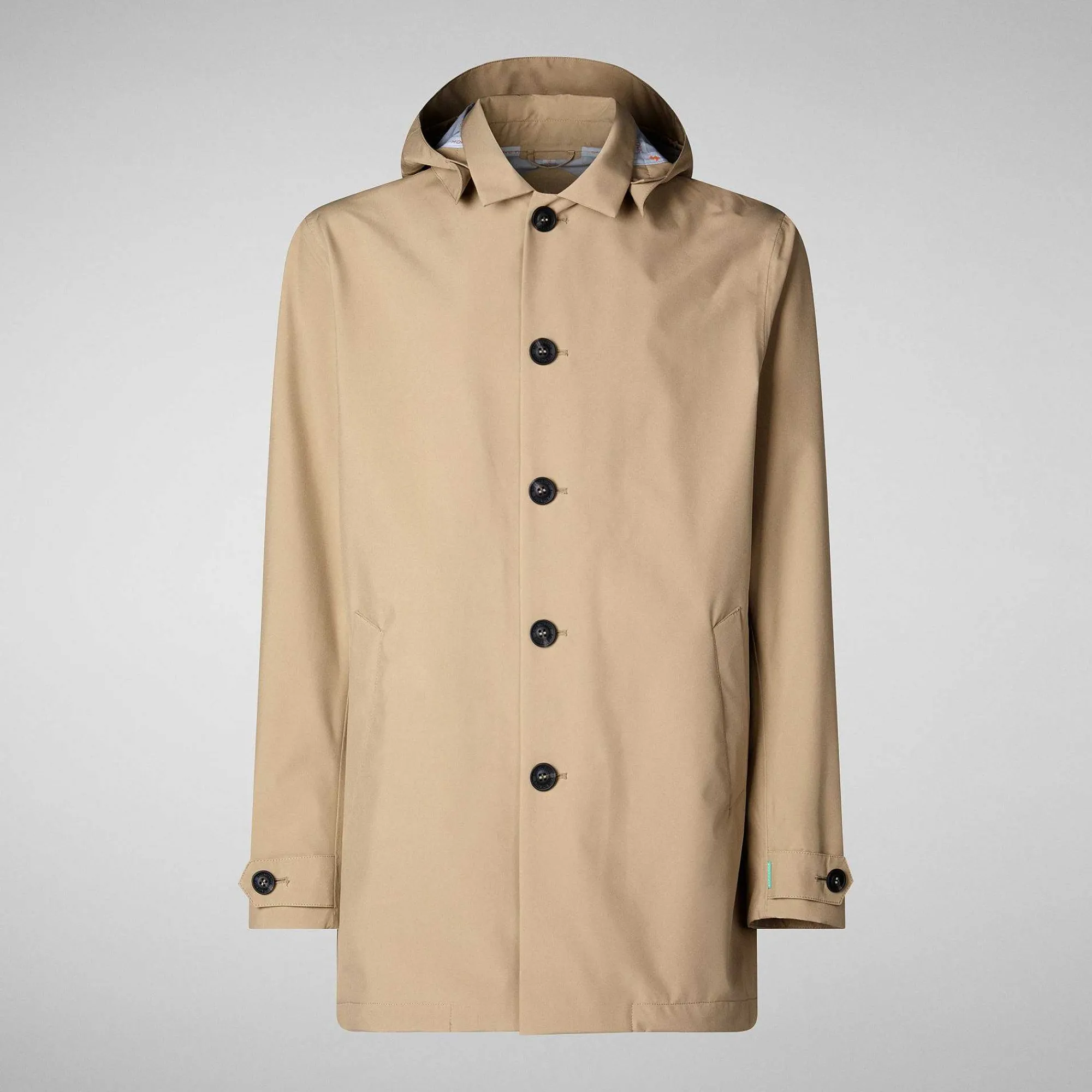 Menn Save The Duck Regnfrakk For Menn Benjamin I Stardust Beige