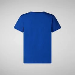 Gutt Save The Duck Unisex Asa T-Skjorte For Barn I Cyberbla