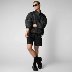 Kvinner Save The Duck Unisex Bomberjakke Ciara I Svart