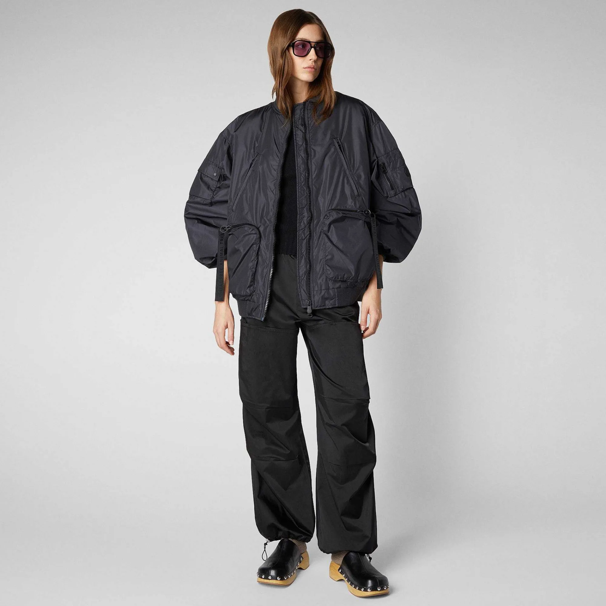 Kvinner Save The Duck Unisex Bomberjakke Ciara I Svart