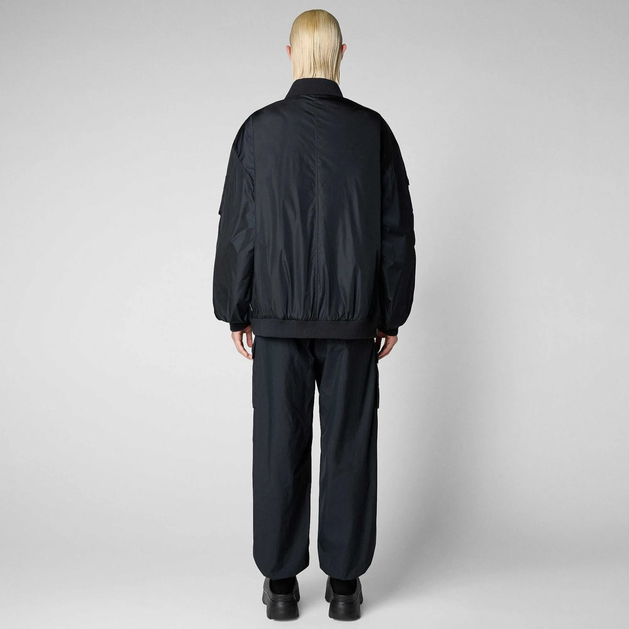 Kvinner Save The Duck Unisex Bomberjakke Usher I Nattblatt