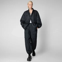 Kvinner Save The Duck Unisex Bomberjakke Usher I Nattblatt