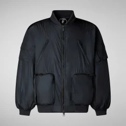 Kvinner Save The Duck Unisex Bomberjakke Usher I Nattblatt