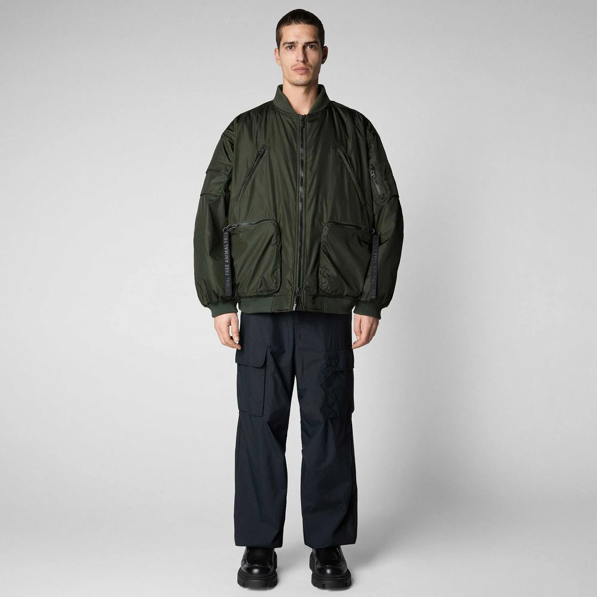 Kvinner Save The Duck Unisex Bomberjakke Usher I Furugronn