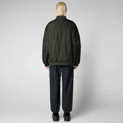 Kvinner Save The Duck Unisex Bomberjakke Usher I Furugronn