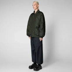 Kvinner Save The Duck Unisex Bomberjakke Usher I Furugronn
