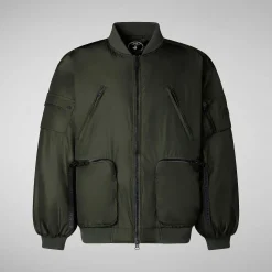 Kvinner Save The Duck Unisex Bomberjakke Usher I Furugronn