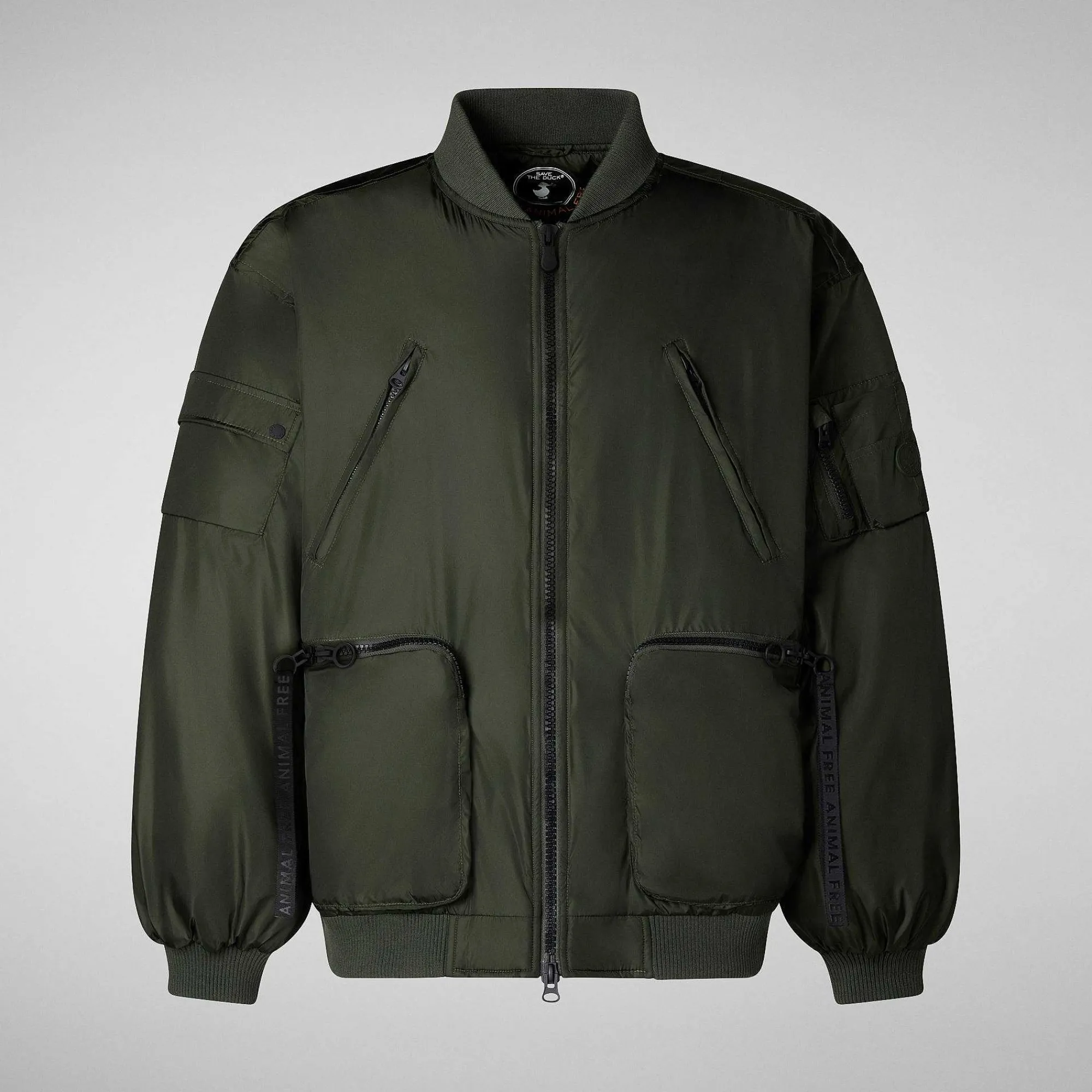 Kvinner Save The Duck Unisex Bomberjakke Usher I Furugronn