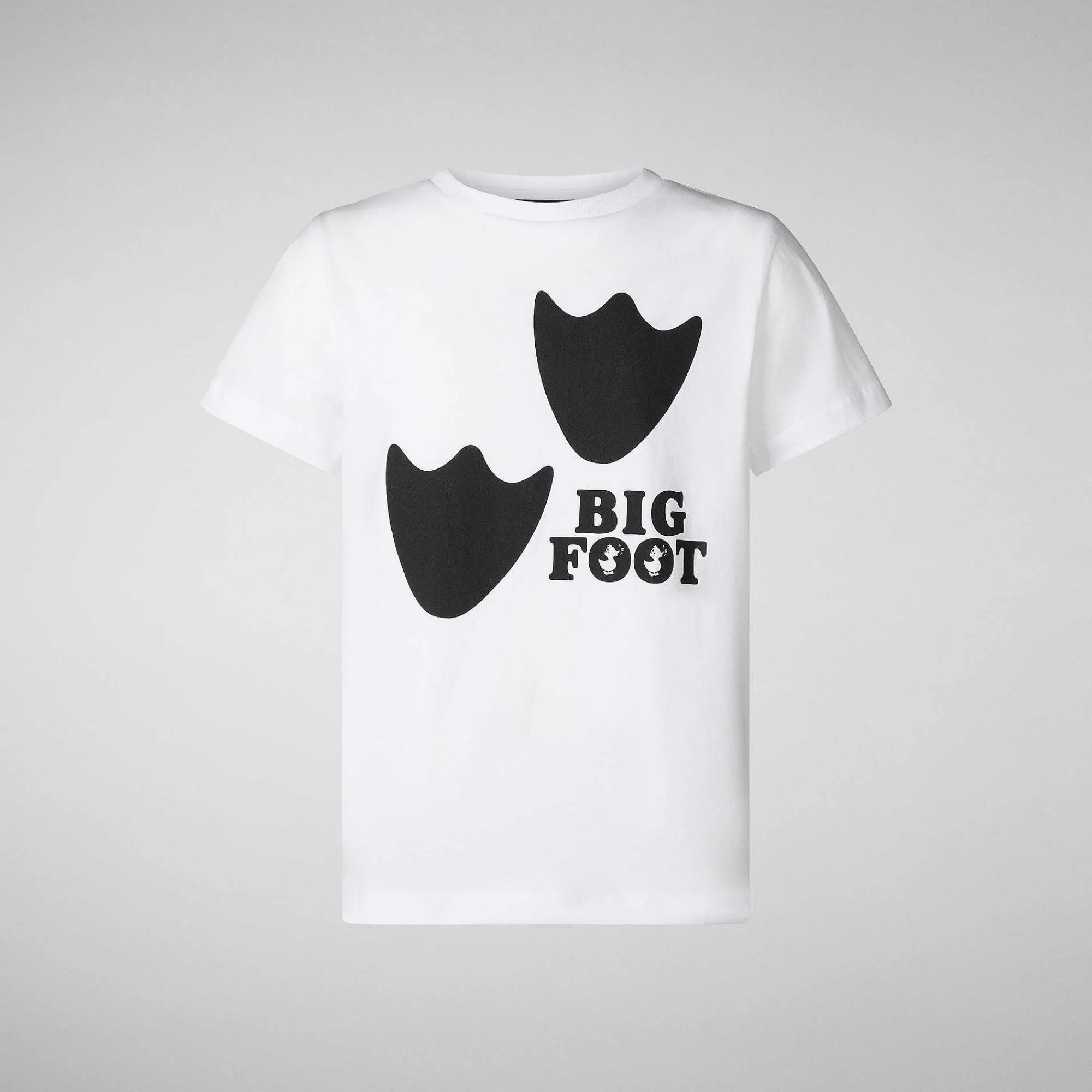 Gutt Save The Duck Unisex Boone T-Skjorte For Barn I Hvit