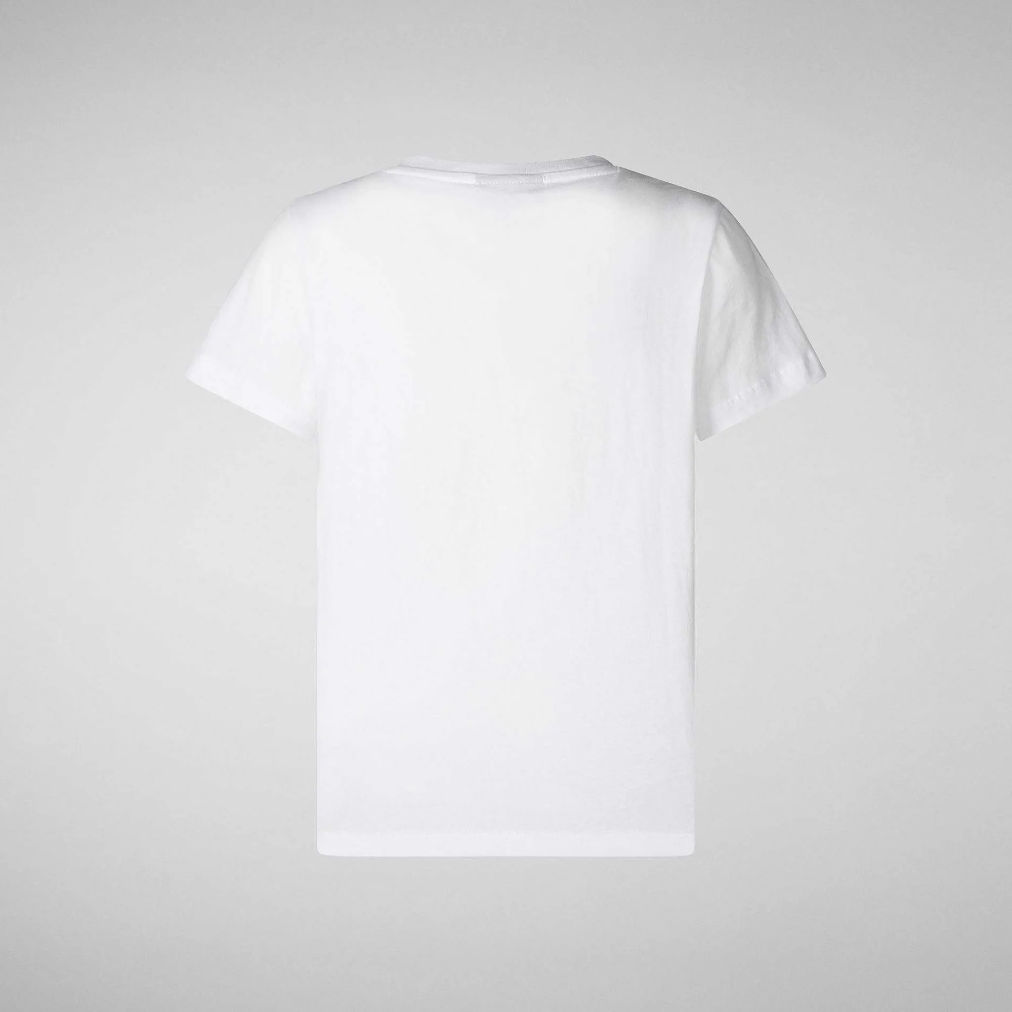 Gutt Save The Duck Unisex Boone T-Skjorte For Barn I Hvit