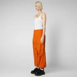Kvinner Save The Duck Unisex Bukse Tru In Amber Orange