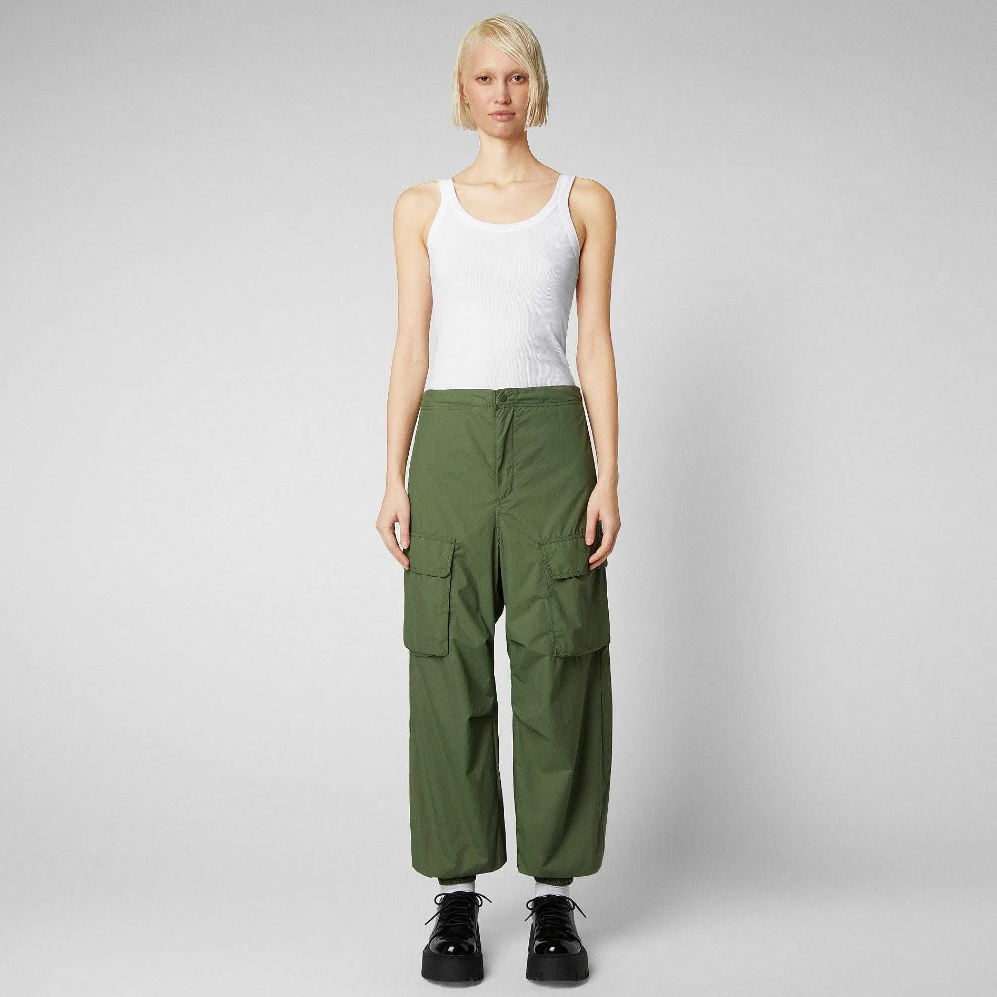 Kvinner Save The Duck Unisex Bukse Tru In Dusty Olive