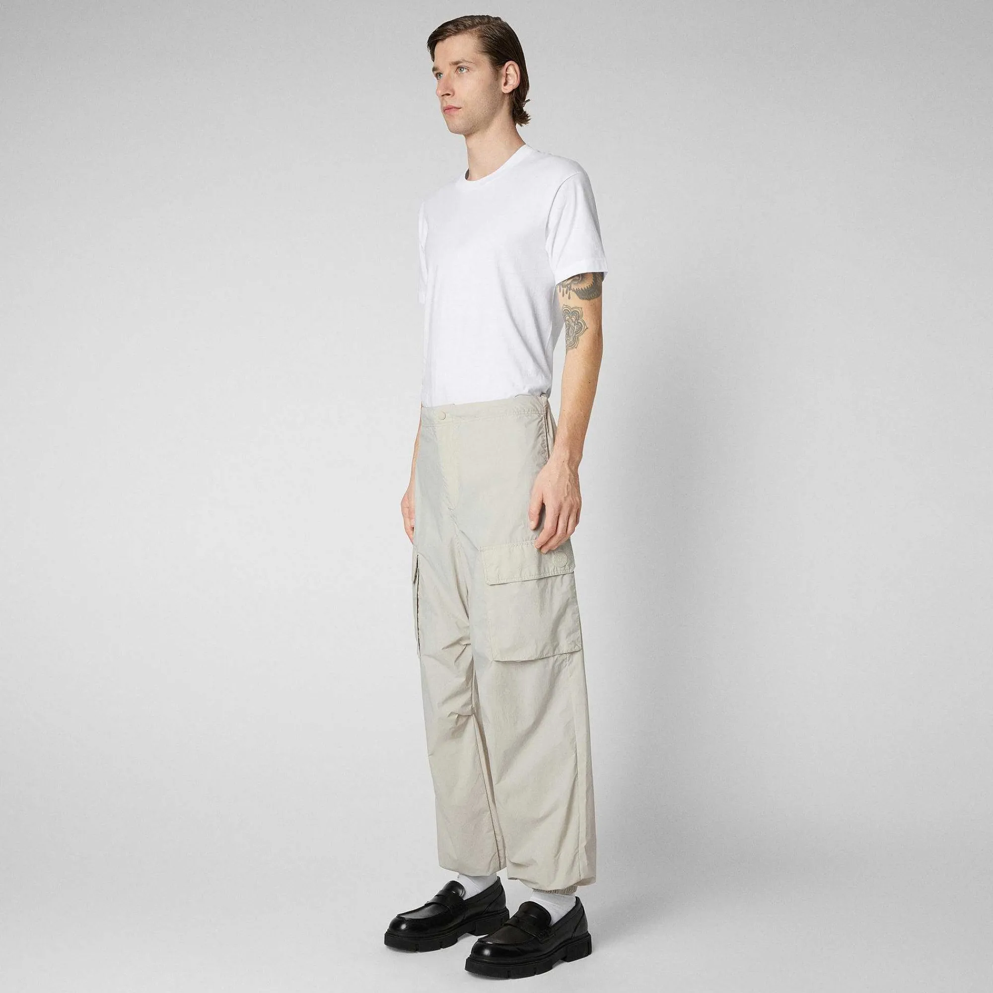 Kvinner Save The Duck Unisex Bukse Tru In Rainy Beige