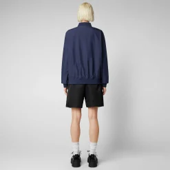 Kvinner Save The Duck Unisex Jakke Olen I Marinebla