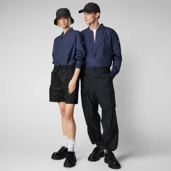 Kvinner Save The Duck Unisex Jakke Olen I Marinebla