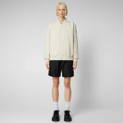 Kvinner Save The Duck Unisex Jakke Olen In Shore Beige