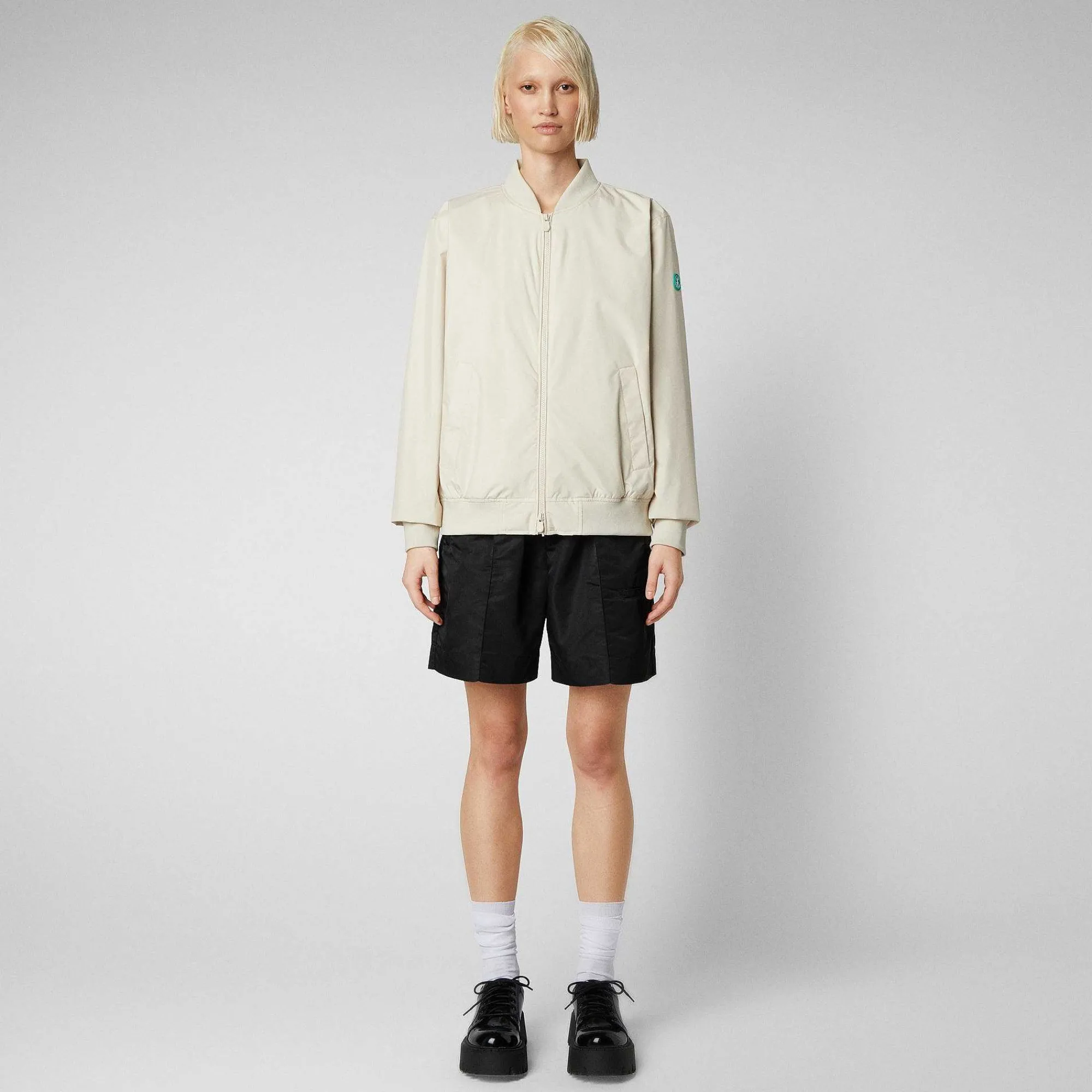 Kvinner Save The Duck Unisex Jakke Olen In Shore Beige