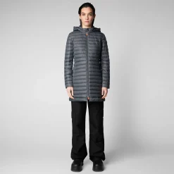 Kvinner Save The Duck Woman'S Animal Free Puffer Bryanna In Storm Grey